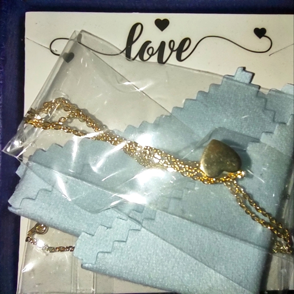 small heart shaped necklace with letter "A" in Heart New in Box